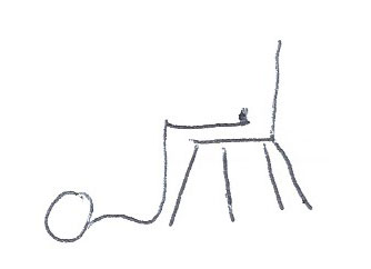 Leg on chair